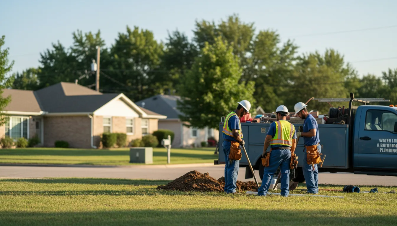 Residential water line and bathroom plumbing service in Boon, MI